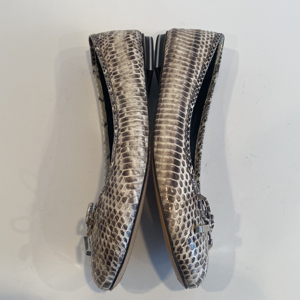 Michael Kors Odette Snake Ballet Python SZ 38 - Picture 3 of 9